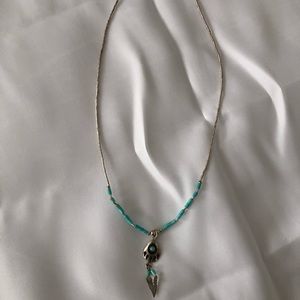 Silver and turquoise necklace